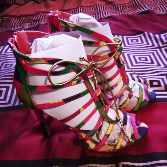 Multicolor Strappy Liliana Heels - Picture 6 of 6